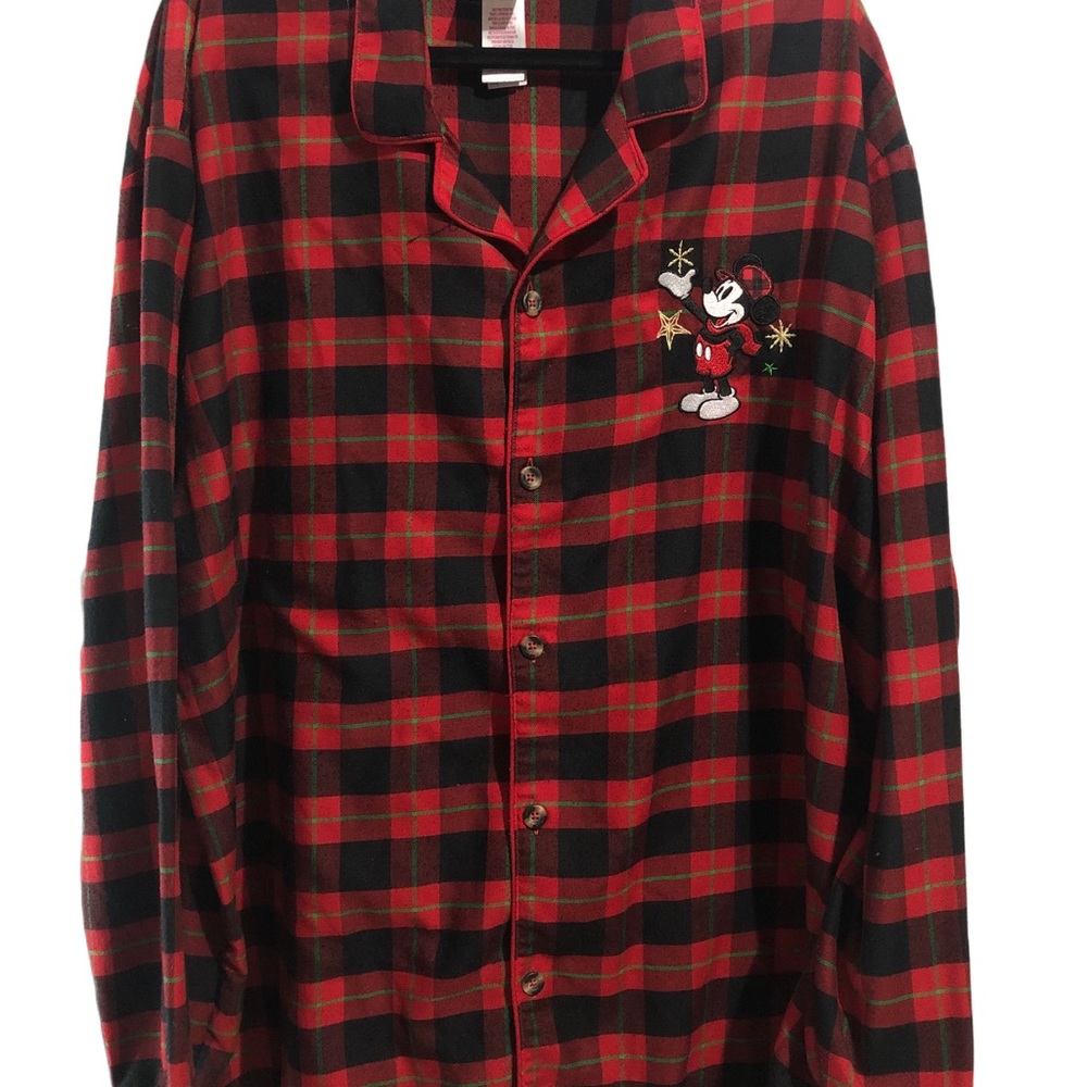 Mickey Mouse Disney Christmas Pajama Top 2x
